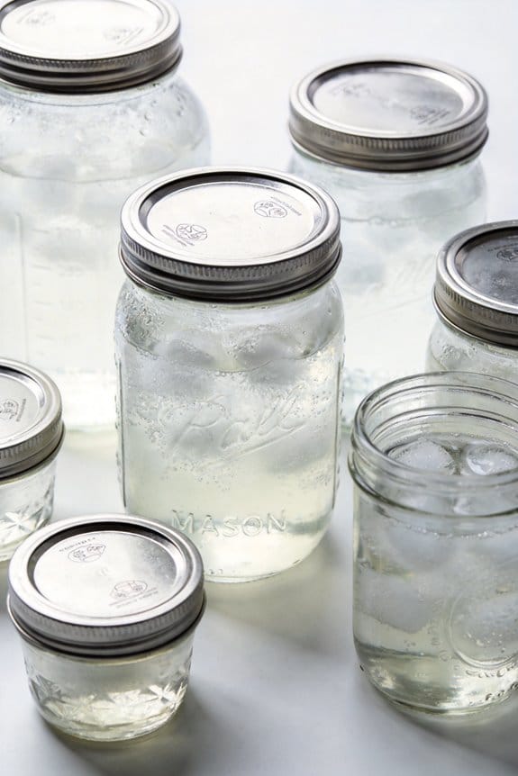 freezing liquids in jars