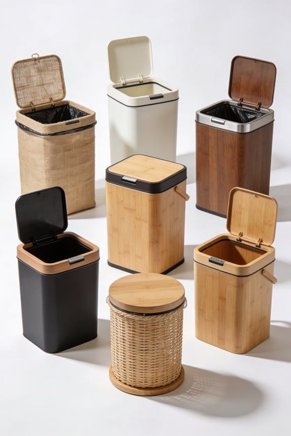stylish functional kitchen recycling bins
