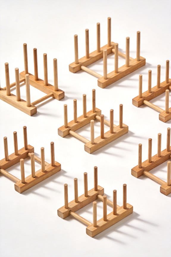stylish functional wooden dish racks